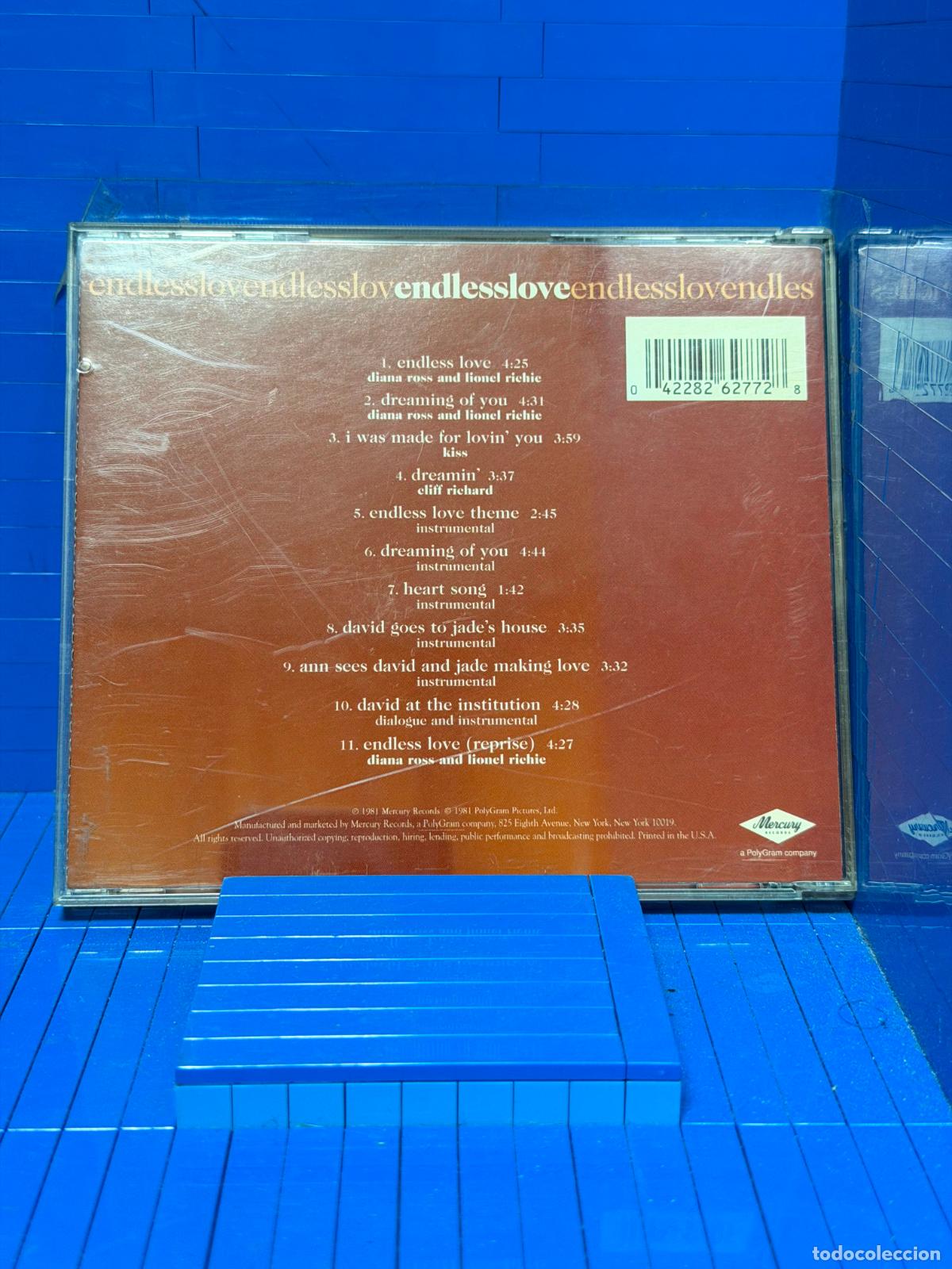 CDs de m&uacute;sica: ENDLESS LOVE &ndash; VARIOUS &ndash; 1998 &ndash; CD - Foto 2