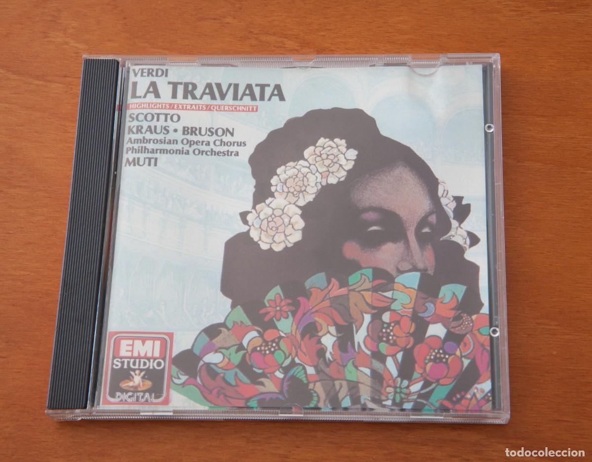 CDs de m&uacute;sica: VERDI &ndash; LA TRAVIATA SCOTTO &ndash; KRAUS &ndash; BRUSON Ambrosian Opera Chorus Philharmonia Orchestra MUTI EMI S