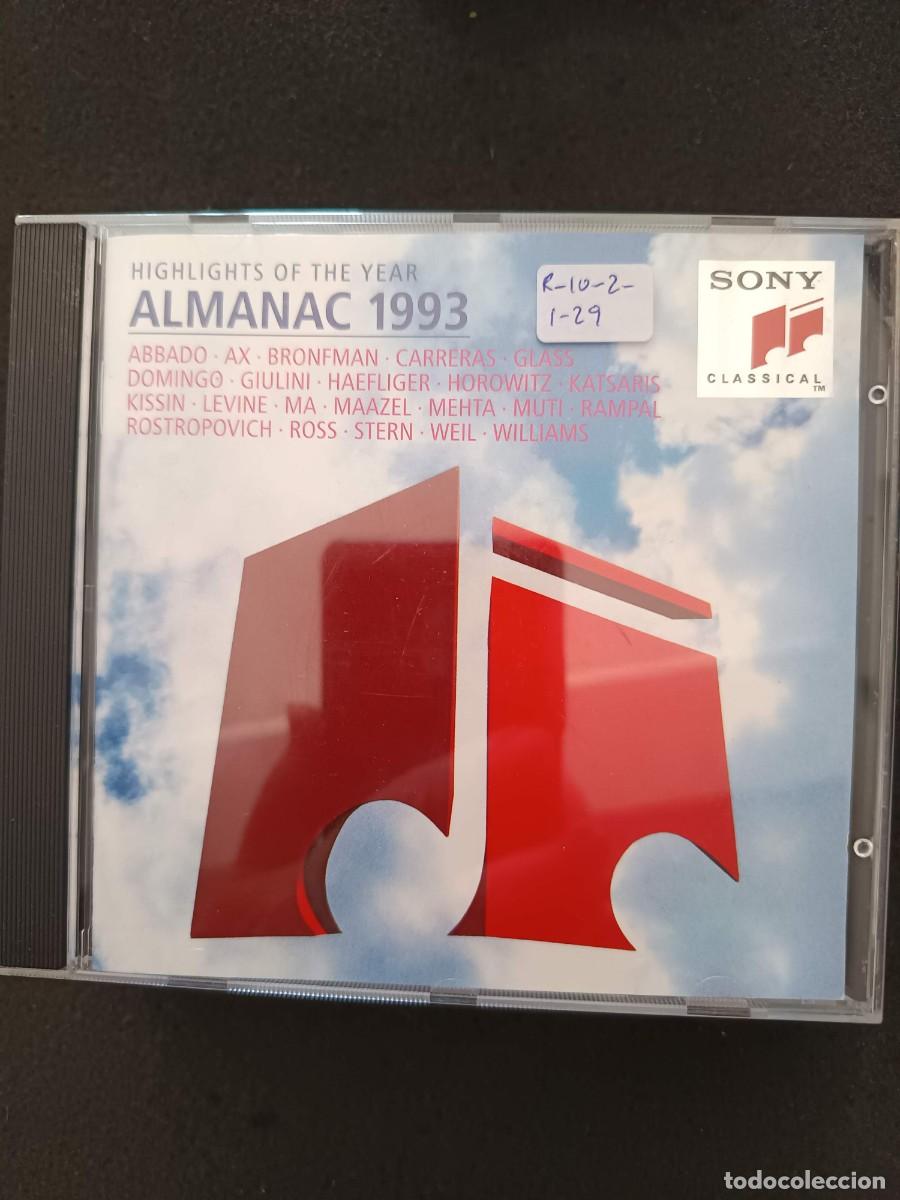 CDs de m&uacute;sica: SONY. HIGHLIGHTS OF THE YEAR. ALMANAC 1993.