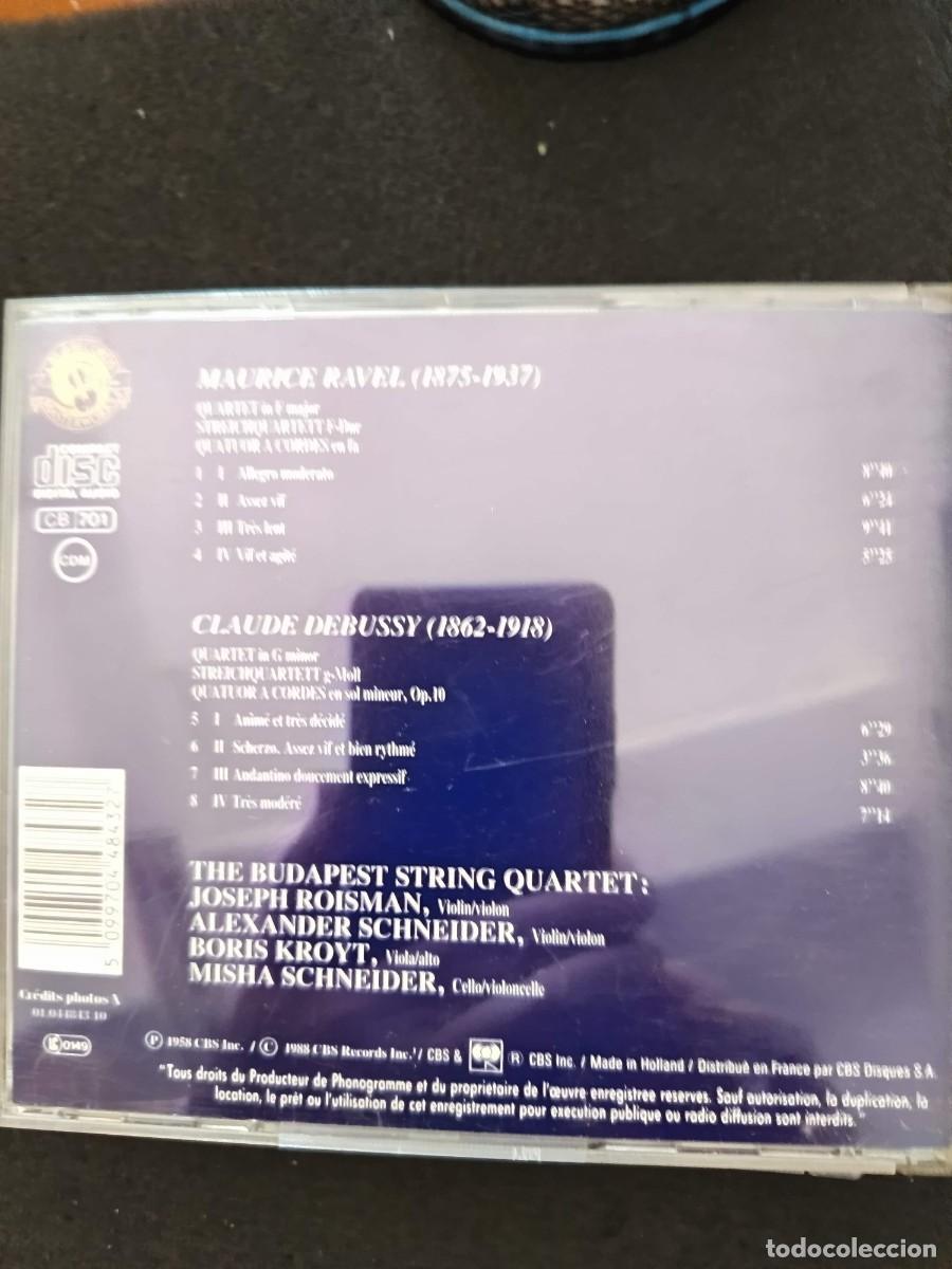 CDs de m&uacute;sica: BUDAPEST STRING QUARTET: QUARTETS / QUATUORS. DEBUSSY / RAVEL - Foto 2