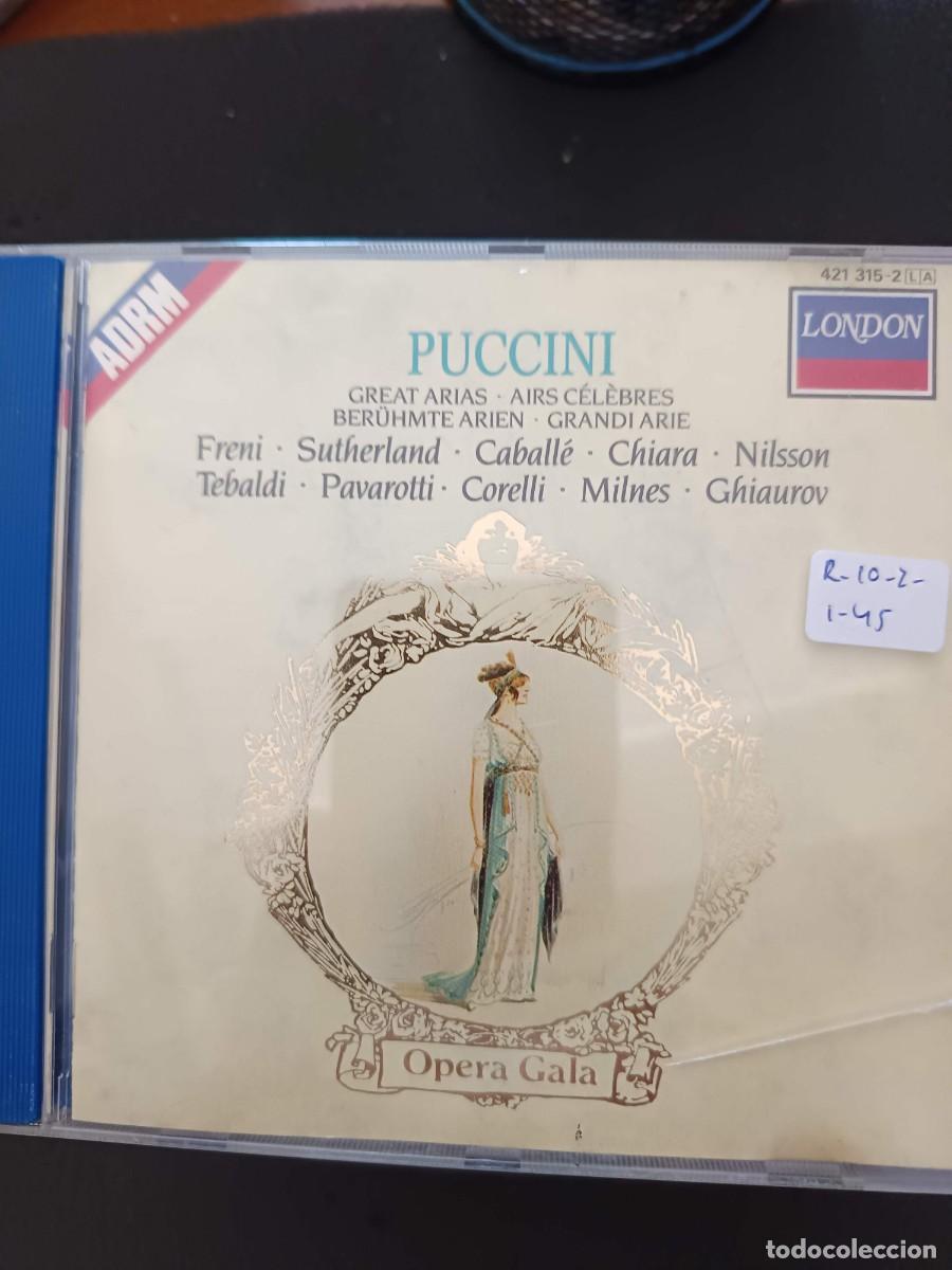 CDs de m&uacute;sica: PUCCINI: GREAT ARIAS. FRENI, SUTHERLAND, CABALL&Eacute;, CHIARA, NILSSON, TEBALDI, PAVAROTTI, CORELLI, MI