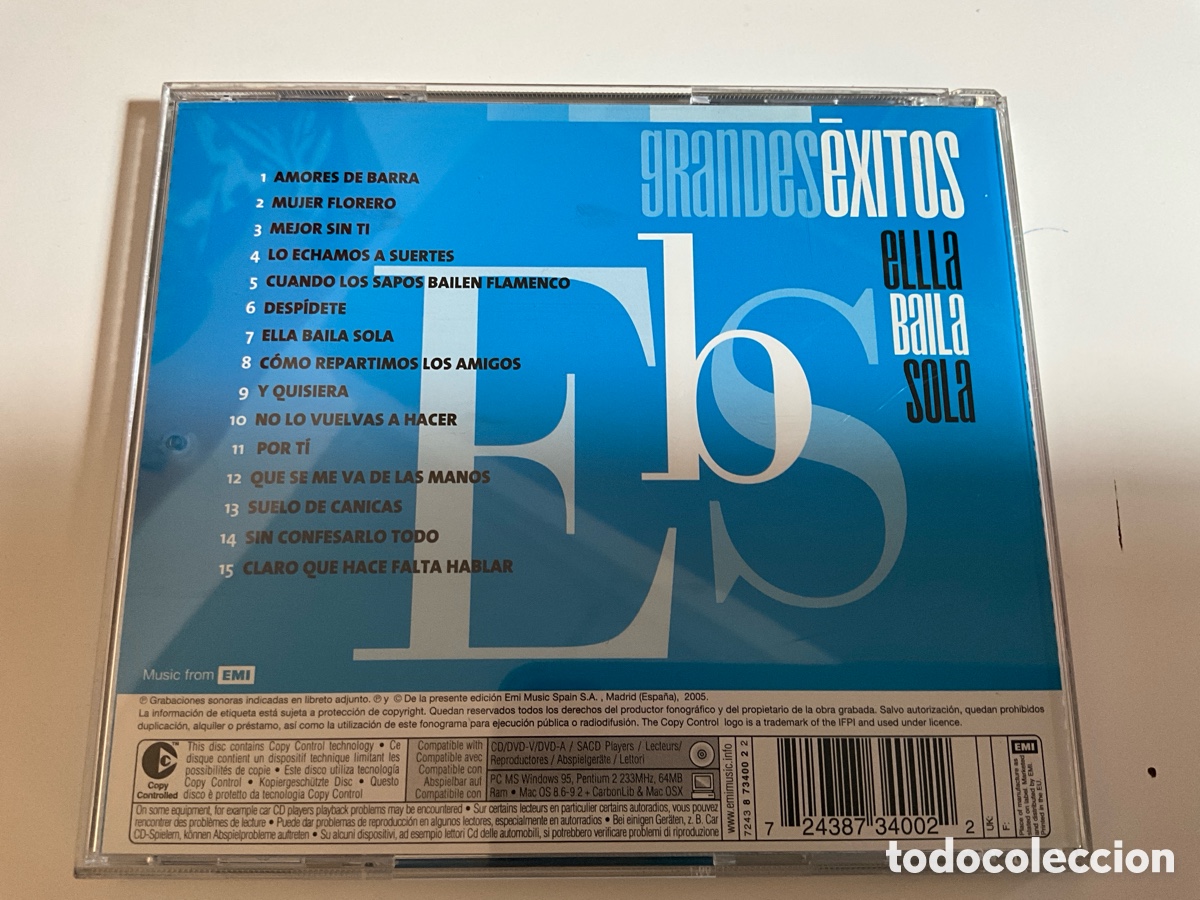 CDs de m&uacute;sica: ELLA BAILA SOLA. GRANDES EXITOS - Foto 2