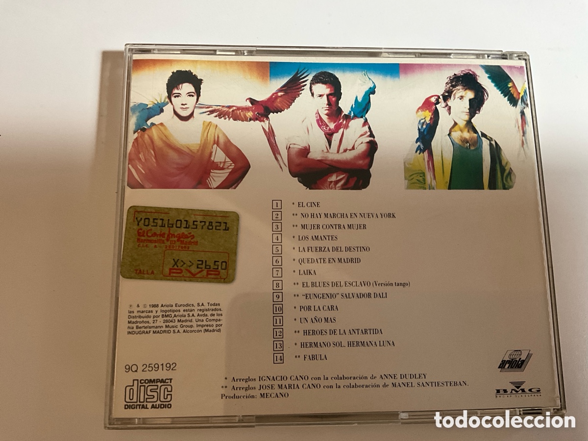 CDs de m&uacute;sica: MECANO. DESCANSO DOMINICAL - Foto 2