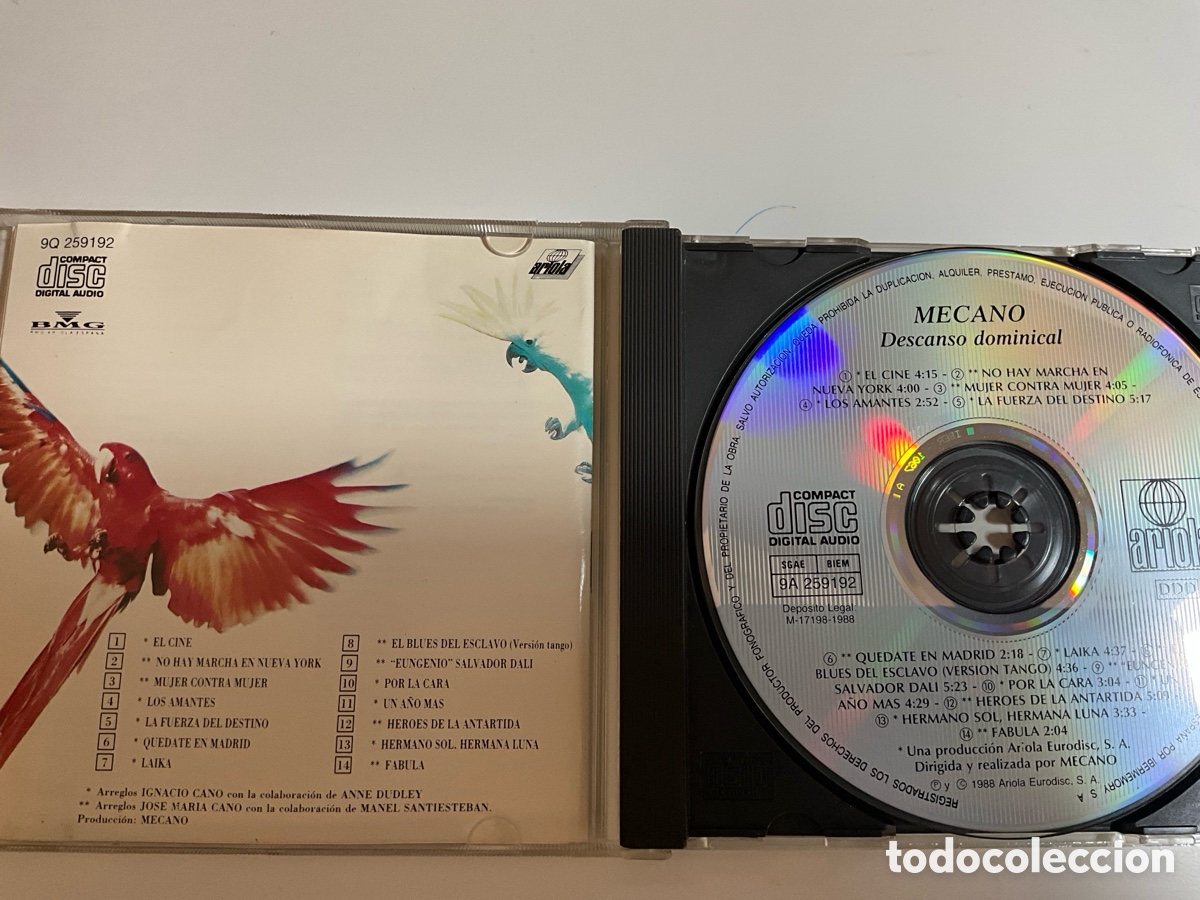 CDs de m&uacute;sica: MECANO. DESCANSO DOMINICAL - Foto 3