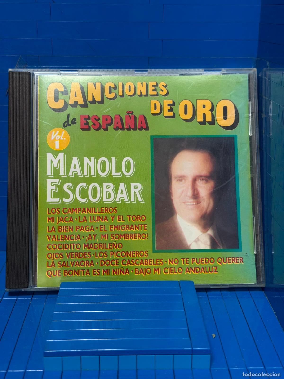 CDs de m&uacute;sica: CANCIONES DE ORO DE ESPA&Ntilde;A. VOL. 1 &ndash; MANOLO ESCOBAR &ndash; 1989 &ndash; CD