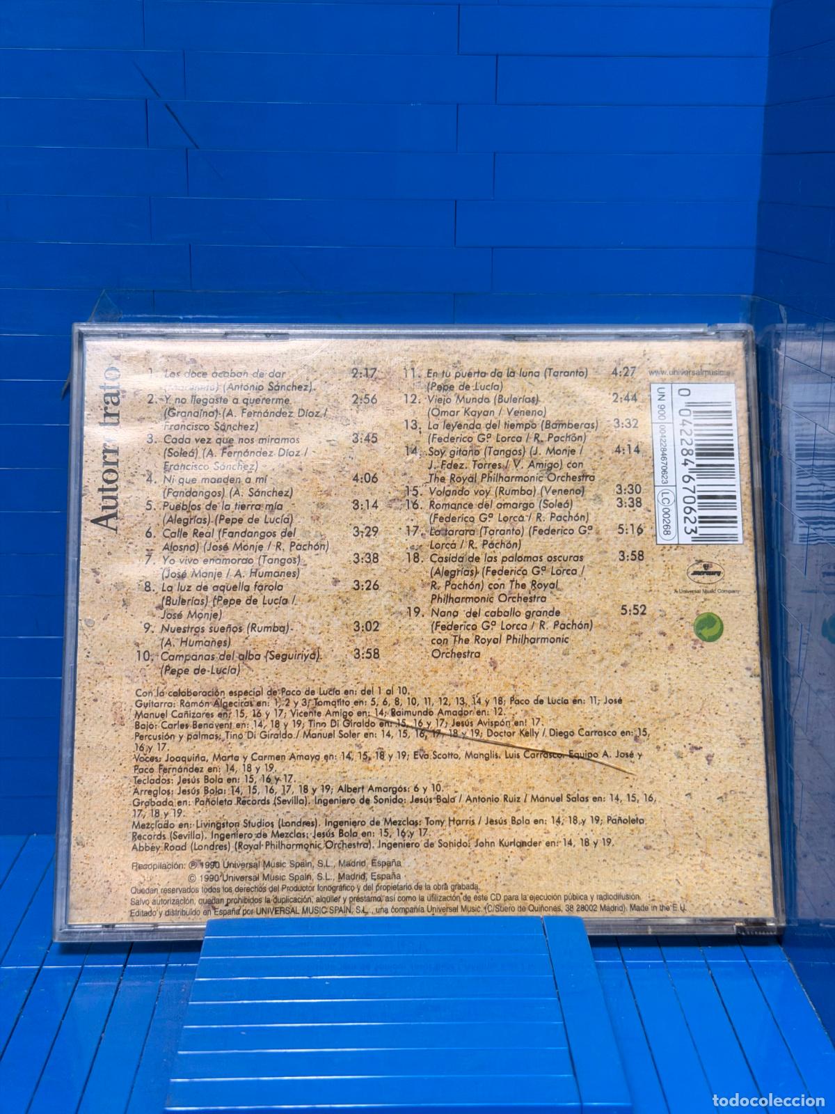 CDs de m&uacute;sica: AUTORRETRATO &ndash; CAMAR&Oacute;N &ndash; 1990 &ndash; CD - Foto 2