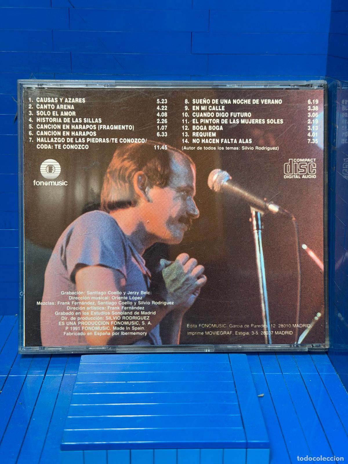 CDs de m&uacute;sica: CAUSAS Y AZARES &ndash; SILVIO RODRIGUEZ &ndash; 1991 &ndash; CD - Foto 2