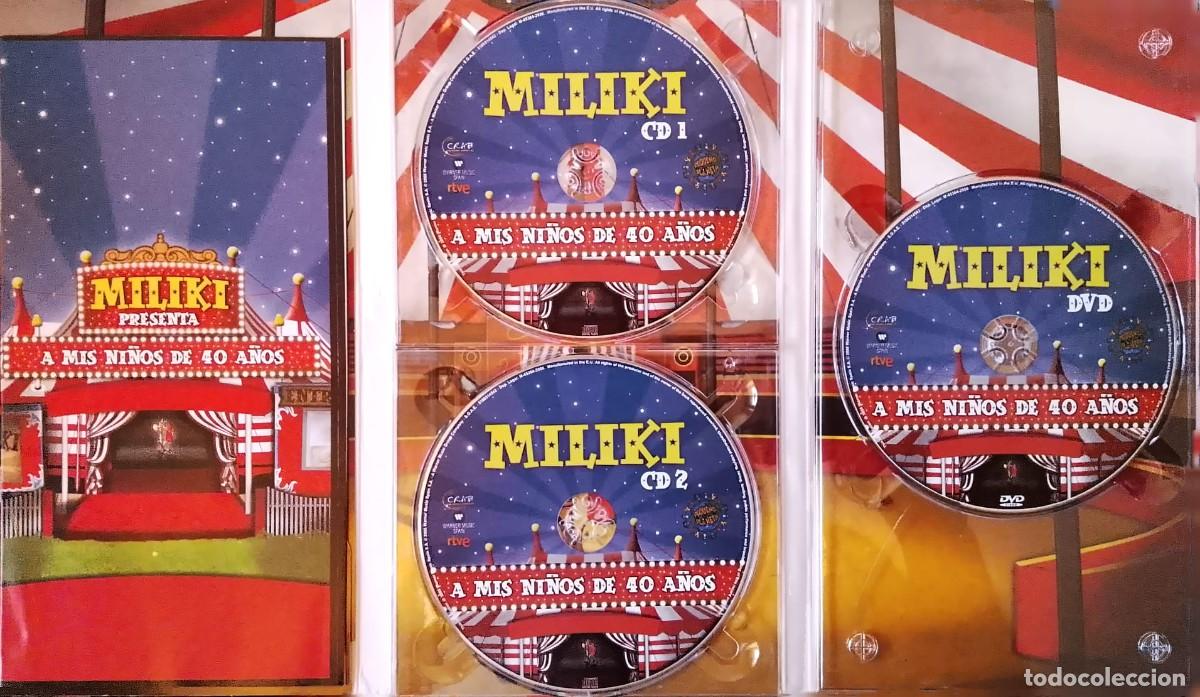 CDs de m&uacute;sica: MILIKI - A MIS NI&Ntilde;OS DE 40 A&Ntilde;OS - WARNER MUSIC SPAIN 2008 / 2 CD + 1 DVD