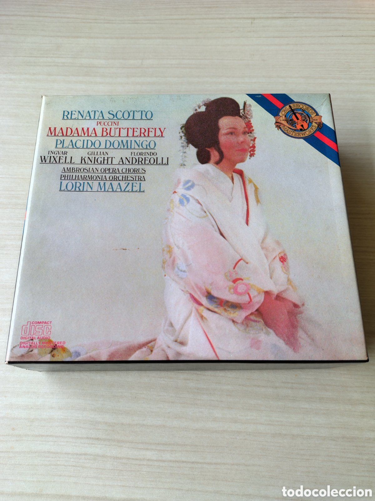 CDs de m&uacute;sica: GIACOMO PUCCINI Madama Butterfly 2CD BOX LIBRETO 192 PGS ( 1978 CBS ) PL&Aacute;CIDO DOMINGO LORIN MASZEL