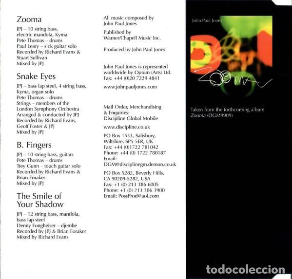 CDs de m&uacute;sica: Robert Plant &rdquo;Zooma&rdquo;, CD promo 4-tracks - Foto 3