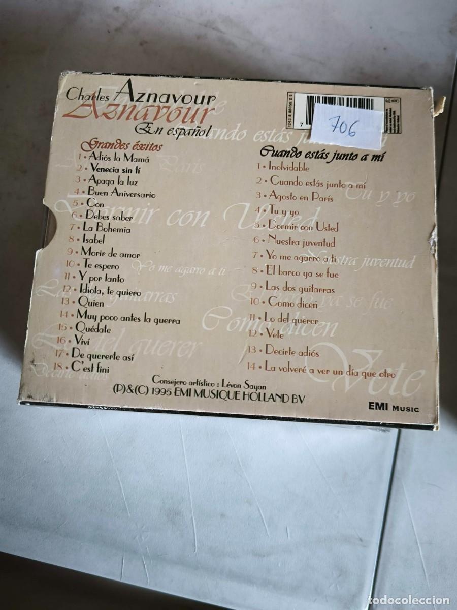 CDs de m&uacute;sica: 2 CDs. Charles Aznavour. En Espa&ntilde;ol. - Foto 2