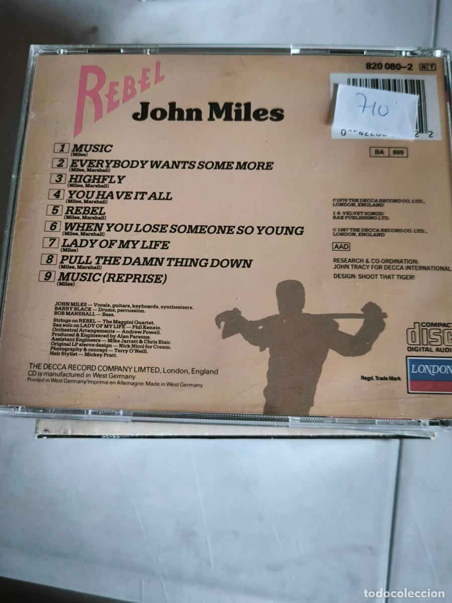 CDs de m&uacute;sica: JOHN MILES REBEL..... - Foto 2