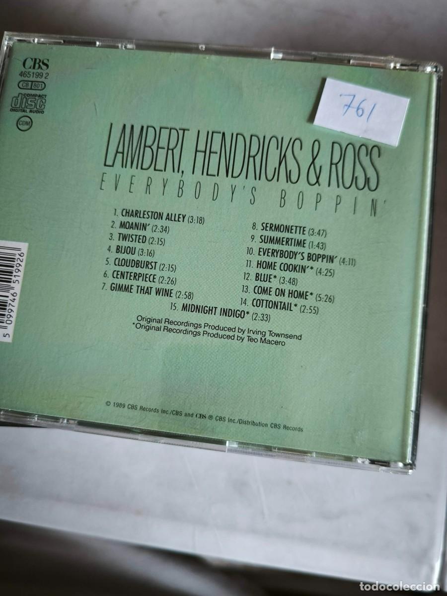 CDs de m&uacute;sica: Lambert, Hendricks & Ross. Everybodys Boppin - Foto 2