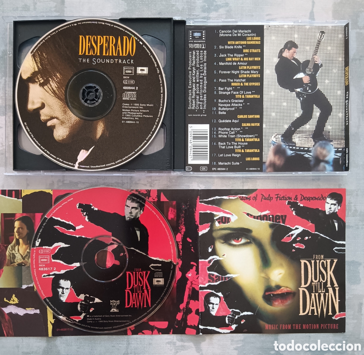 CDs de m&uacute;sica: Desperado y From Dusk till Dawn