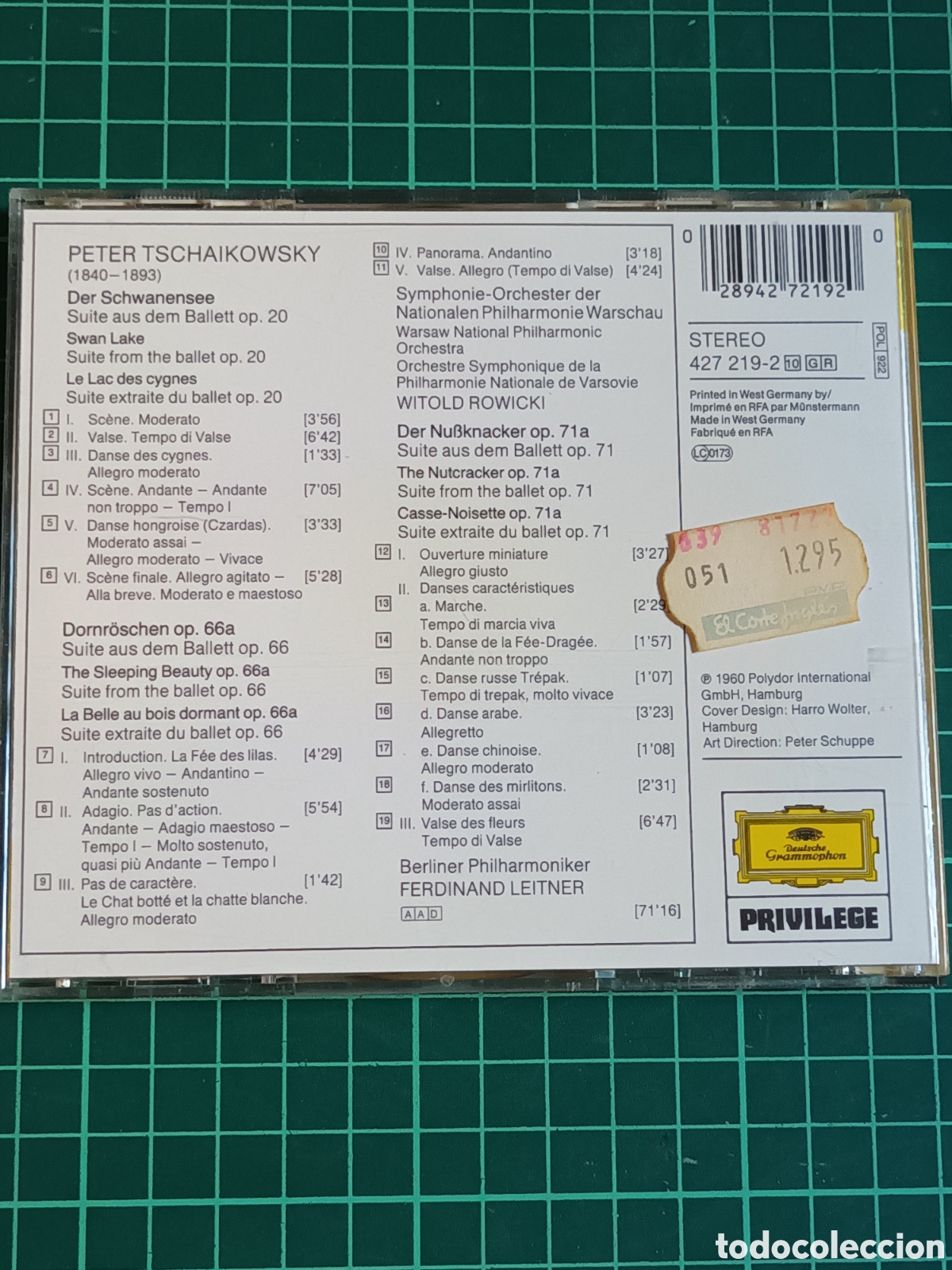 CDs de m&uacute;sica: Tchaikovsky ballet suites - Foto 2