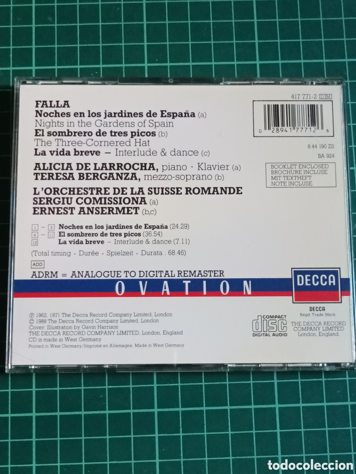 CDs de m&uacute;sica: Manuel de Falla cd clasica - Foto 2