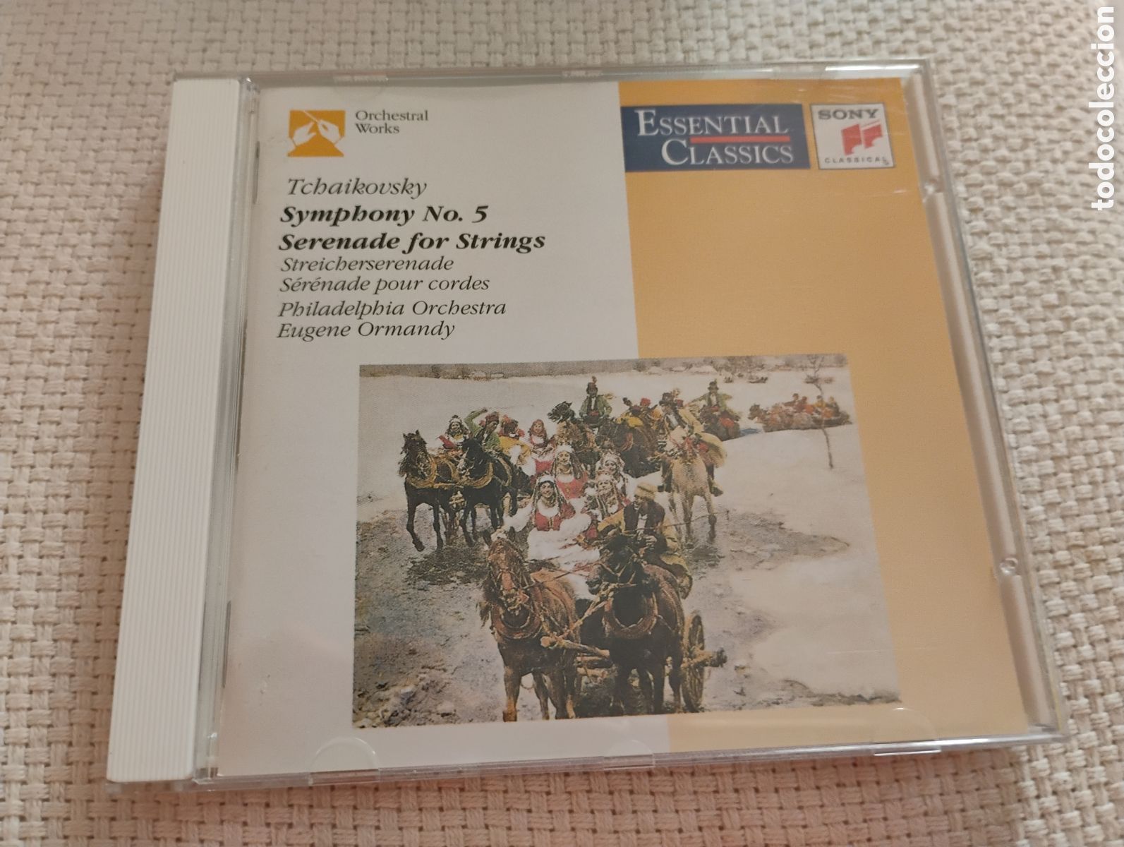 CDs de m&uacute;sica: Tchaikovsky: Sinfon&iacute;a n. 5 y Serenata para cuerdas. Ormandy. Sony