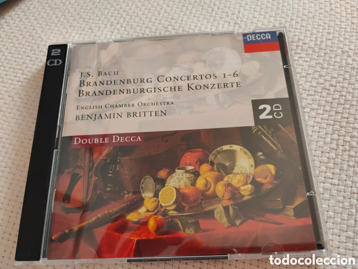 CDs de m&uacute;sica: Bach: Conciertos de Brandenburgo. English Chamber, Britten. Decca 2 cds