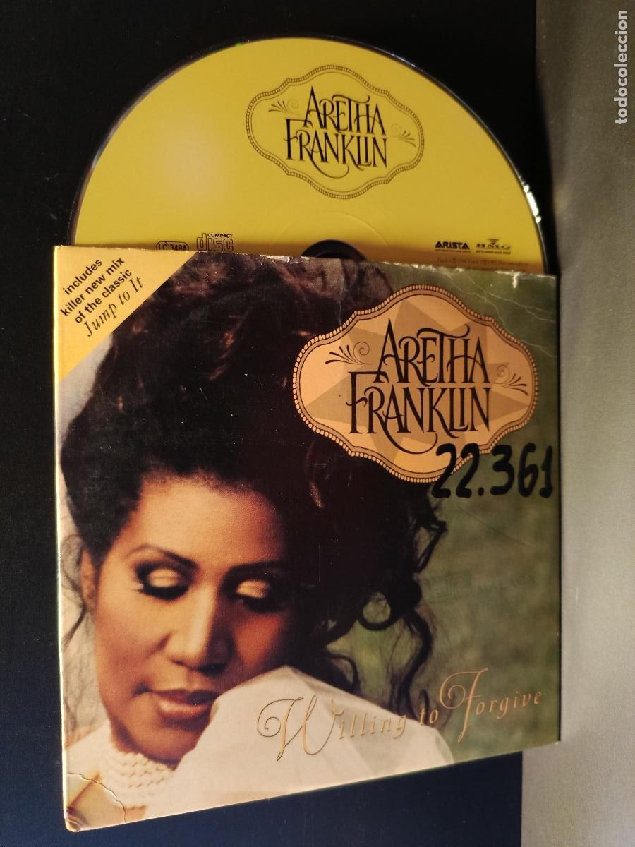 CDs de m&uacute;sica: ARETHA FRANKLIN - WILLING TO FORGIVE / JUMP TO IT (CDSINGLE CARTON DE 1994) pepeto