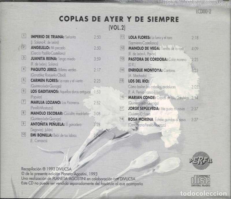 CDs de m&uacute;sica: Coplas de Ayer y de Siempre Vol. 2. CD - Foto 2