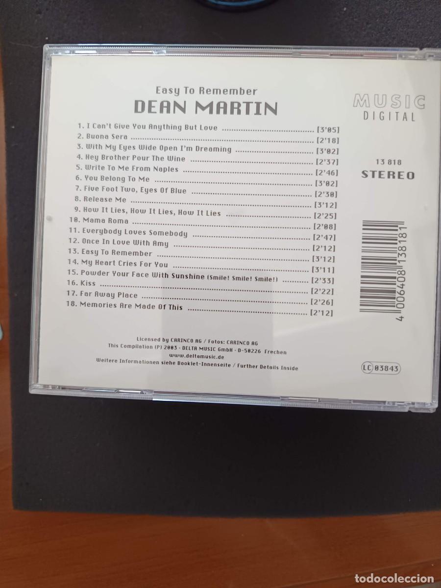 CDs de m&uacute;sica: DEAN MARTIN. EASY TO REMEMBER - Foto 2
