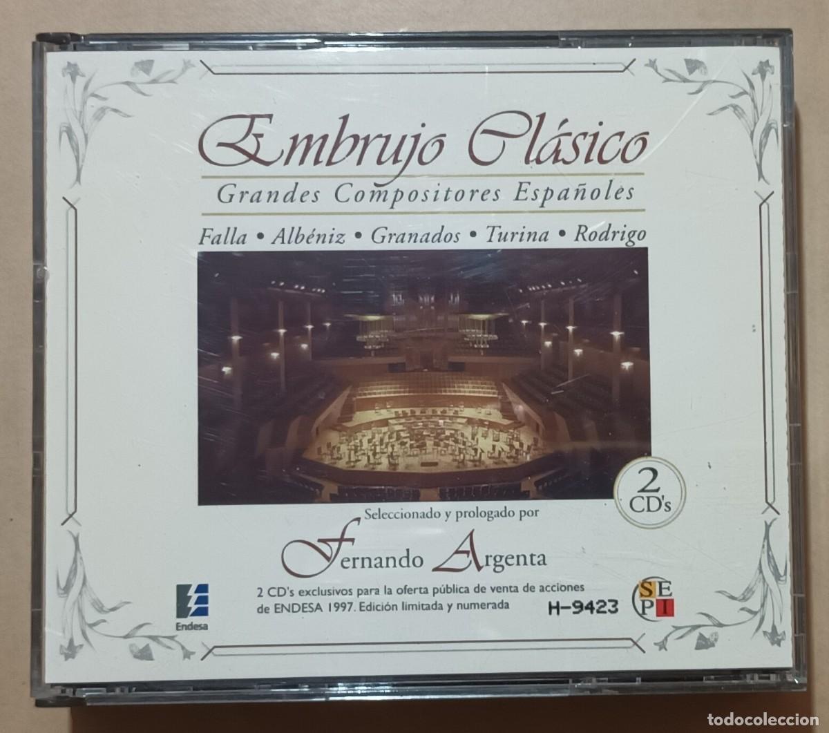 CDs de m&uacute;sica: CD DOBLE - EMBRUJO CL&Aacute;SICO - FALLA, ALB&Eacute;NIZ, GRANADOS, TURINA, RODRIGO - SELECCI&Oacute;N: FERNANDO ARGENTA