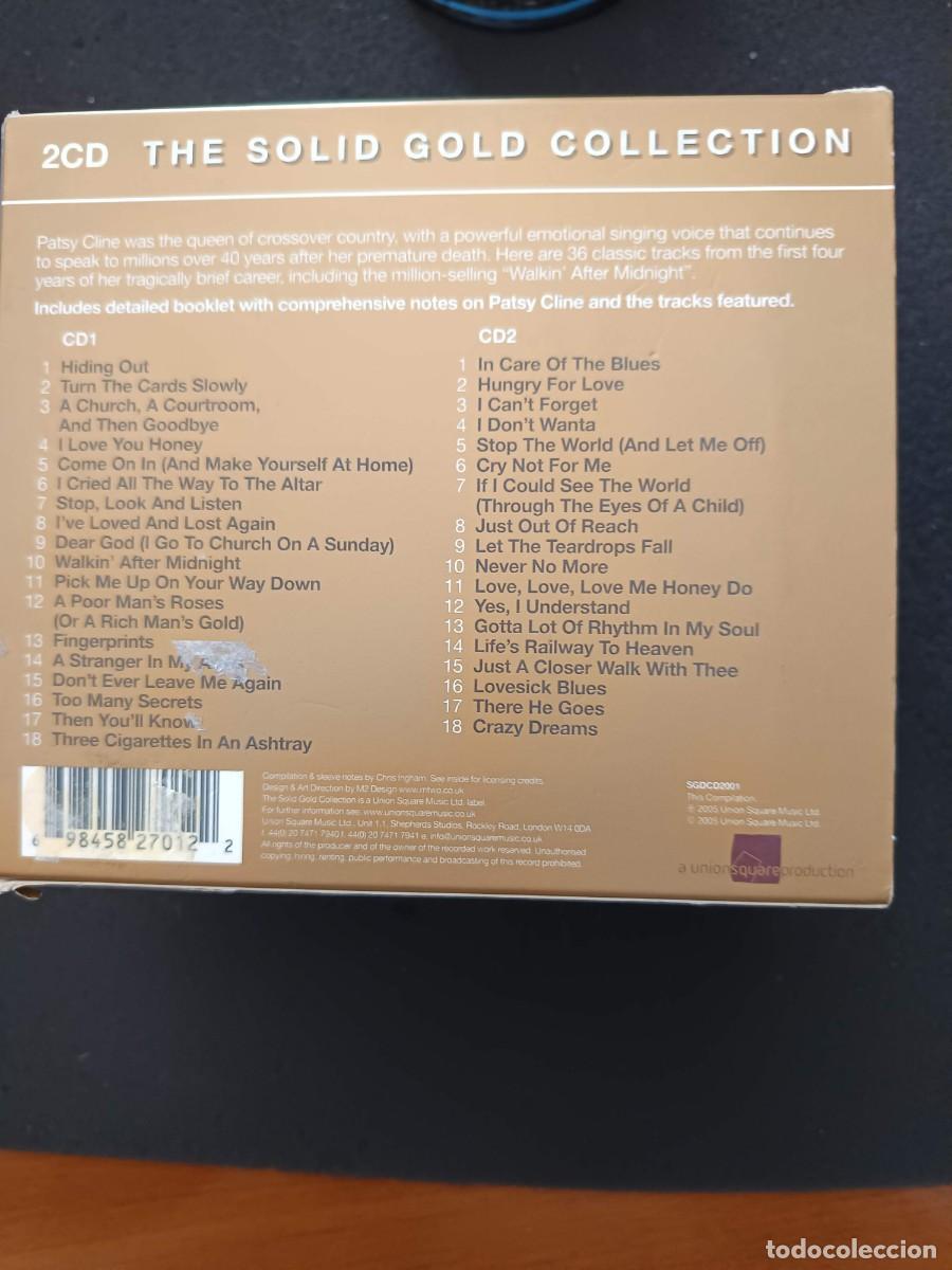CDs de m&uacute;sica: 2CD BOX. PATSY CLINE. 36 COUNTRY CLASSICS. THE SOLID GOLD COLLECTION - Foto 2