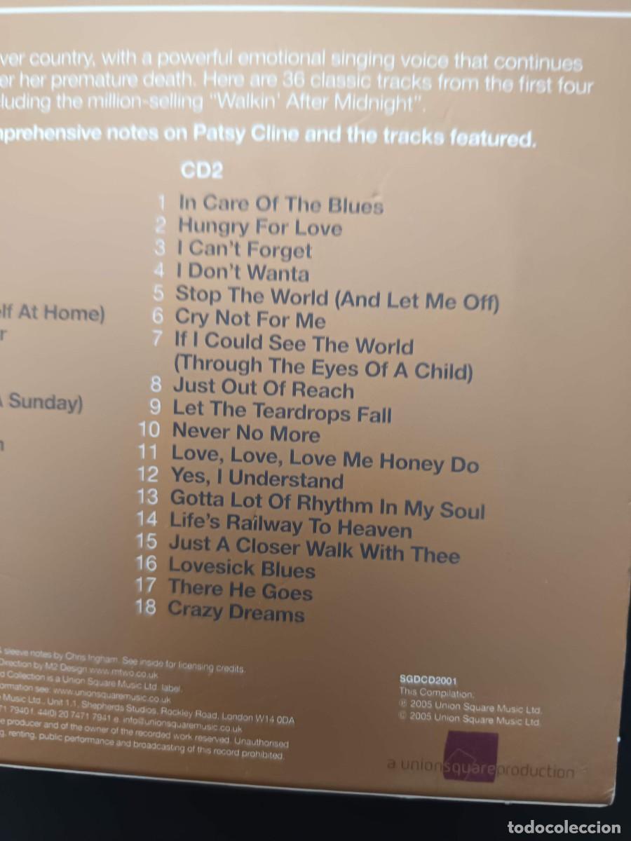 CDs de m&uacute;sica: 2CD BOX. PATSY CLINE. 36 COUNTRY CLASSICS. THE SOLID GOLD COLLECTION - Foto 4