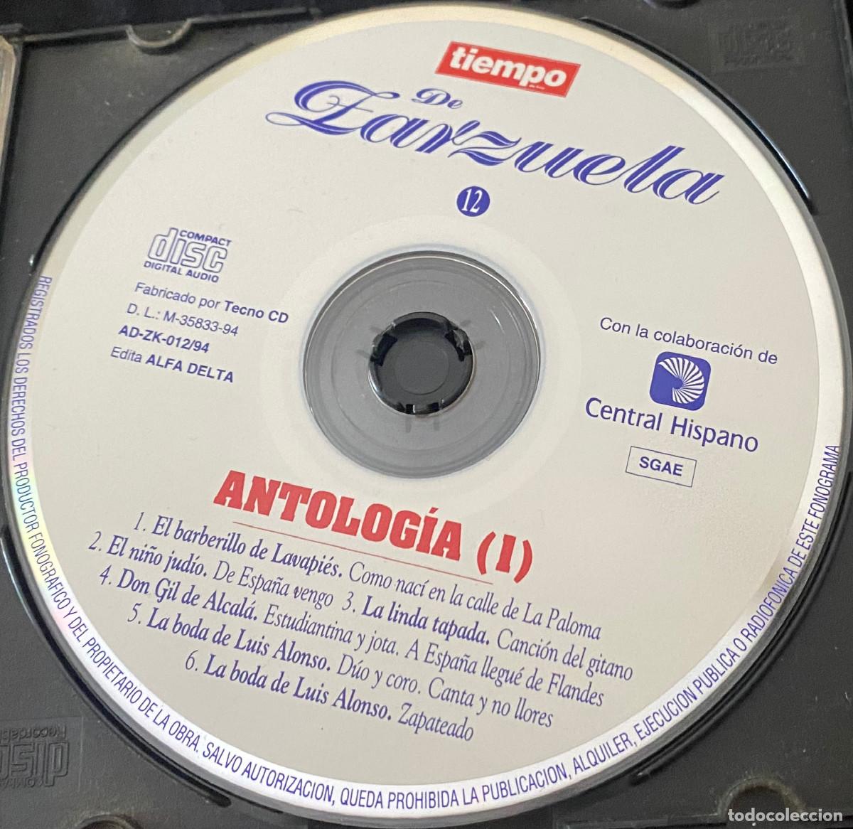CDs de m&uacute;sica: 'Tiempo de Zarzuela Antolog&iacute;a 1'. El barberillo de Lavapi&eacute;s, La Linda tapada, etc. En caja fina slim