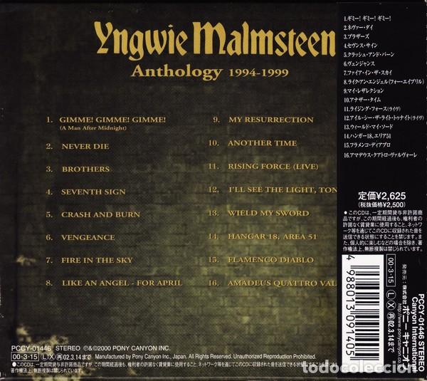 CDs de m&uacute;sica: YNGWIE MALMSTEEN (Anthology 1994 - 1999)