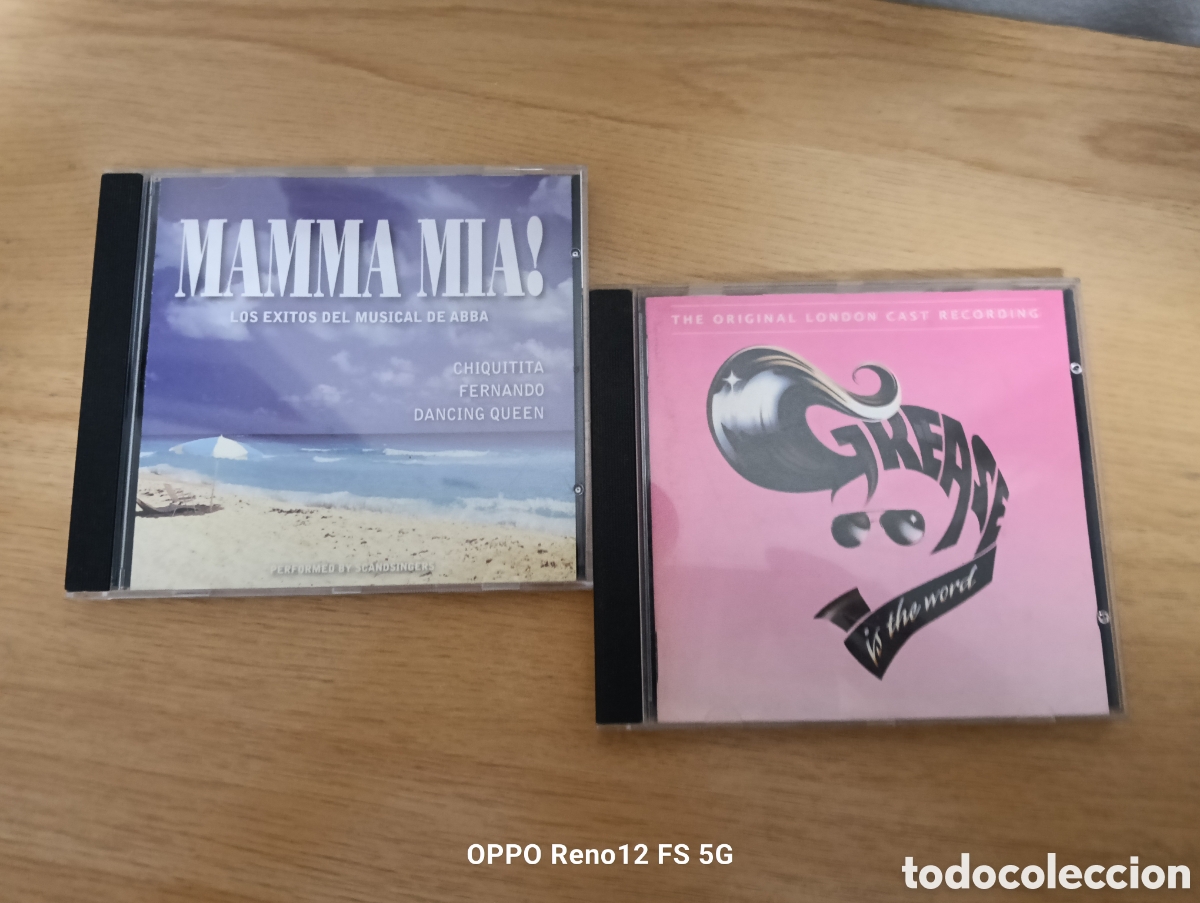 CDs de m&uacute;sica: Dos CDs de Mamma M&iacute;a El Musical y Grease El Musical