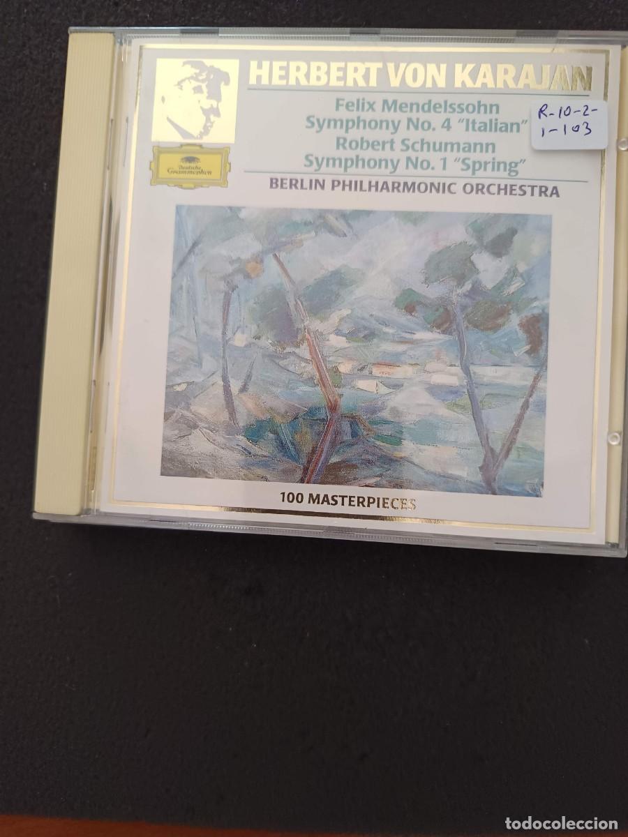 CDs de m&uacute;sica: MENDELSSOHN: SYMPHONY N&ordm; 4 &rdquo;ITALIAN&rdquo; / SCHUMANN: SYMPHONY N&ordm; 1 &rdquo;SPRING&rdquo;. DIR: VON KARAJAN. BERLIN PH