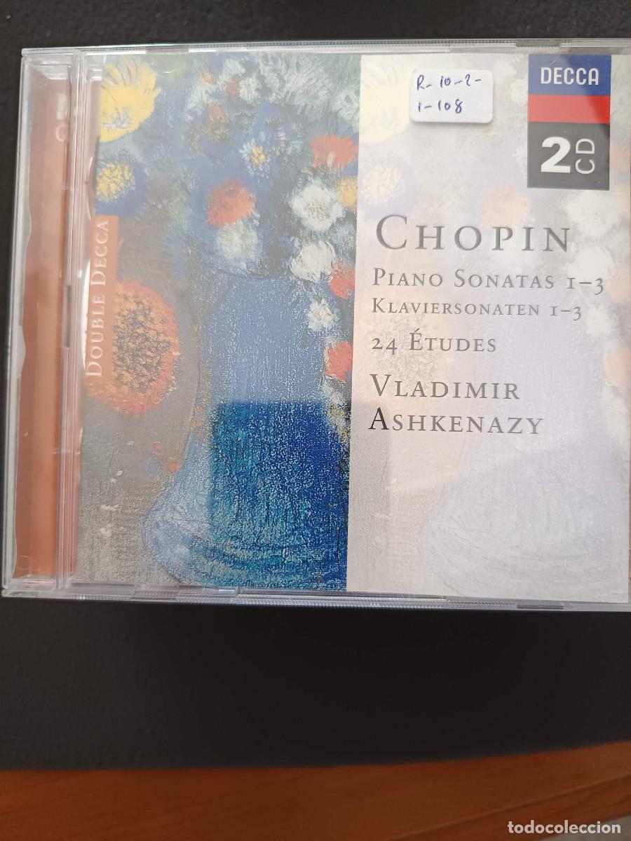 CDs de m&uacute;sica: 2 CD. CHOPIN: PIANO SONATAS (KLAVIERSONATEN) 1-3 / 24 &Eacute;TUDES. PIANO: VLADIMIR ASHKENAZY