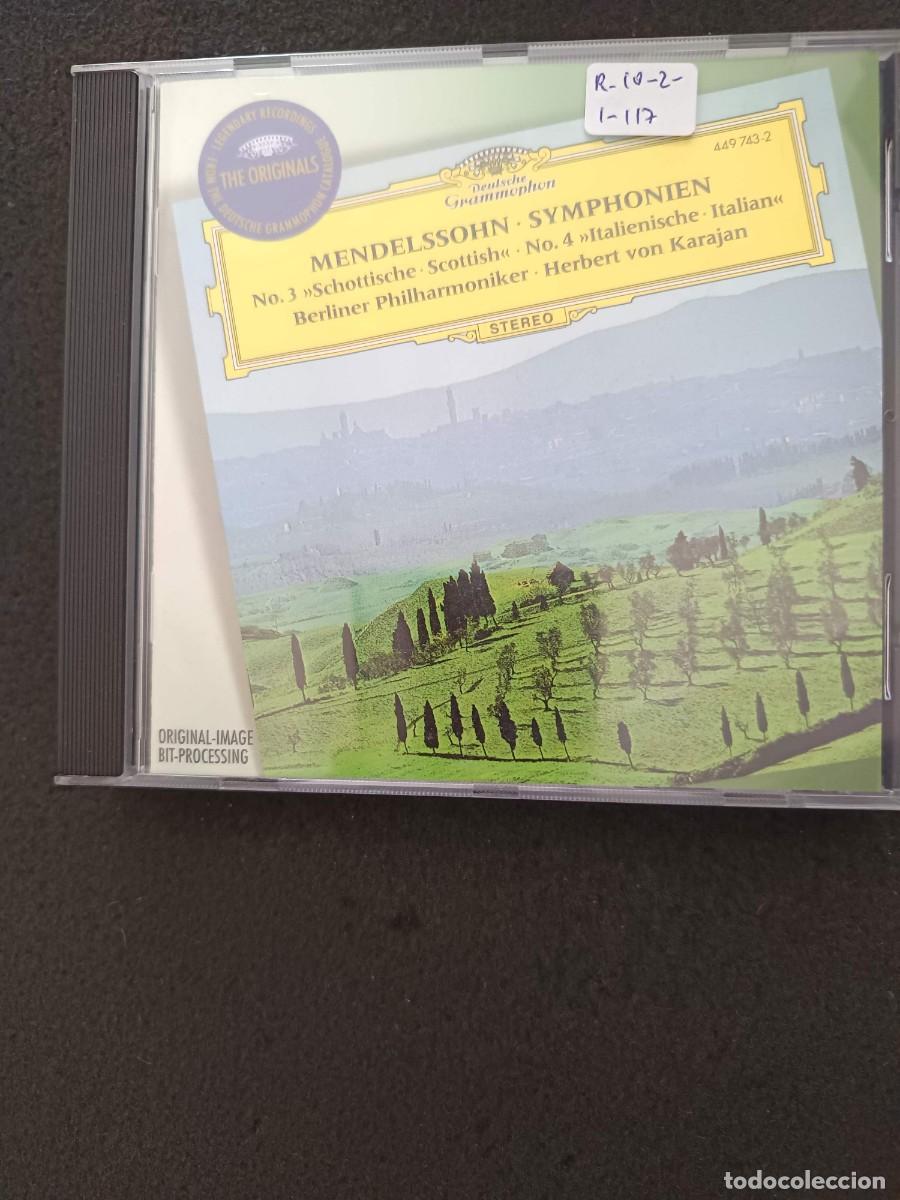 CDs de m&uacute;sica: MENDELSSOHN: SYMPHONIEN N&ordm;S 3 (SCHOTTISCHE) & 4 (ITALIENISCHE). DIR: VON KARAJAN. BERLINER PHILARMON