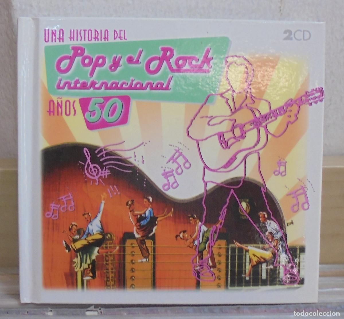 CDs de m&uacute;sica: Una historia del Pop y Rock internacional, a&ntilde;os 50. RTVE 2008 - Libro + 2 CD 's