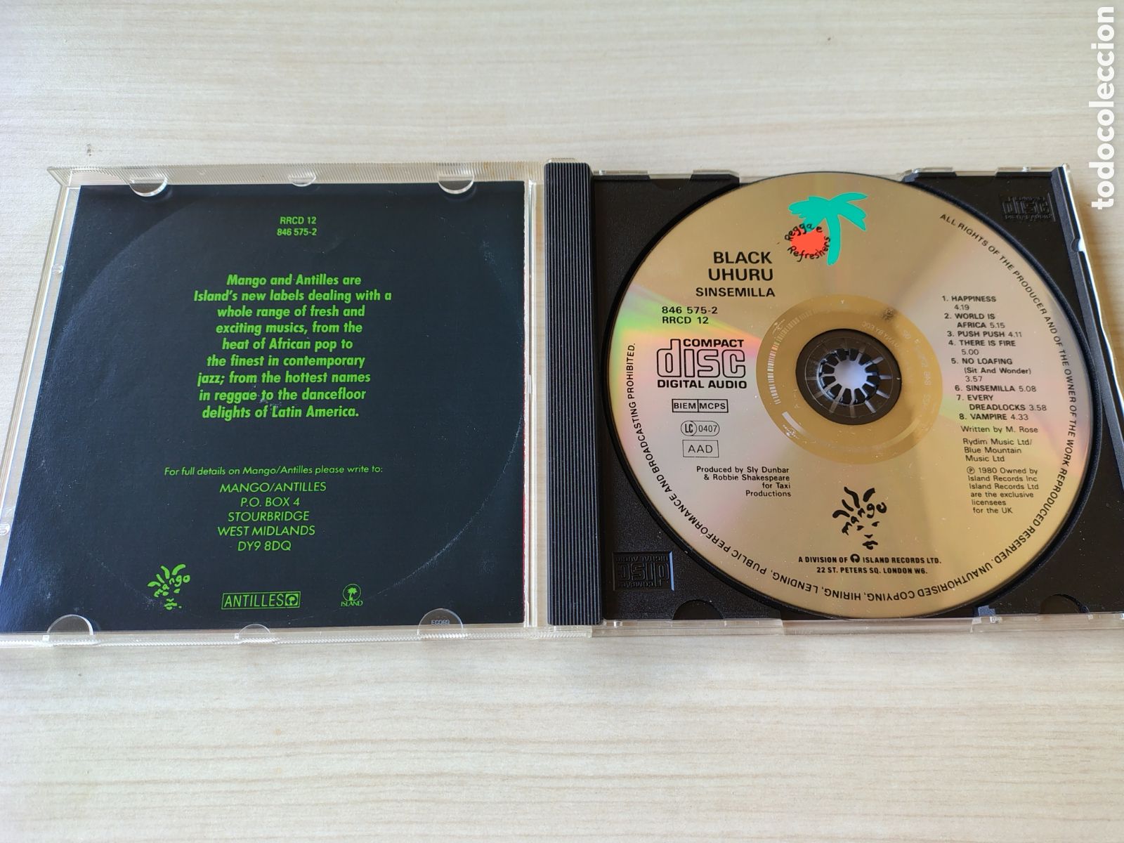 CDs de m&uacute;sica: BLACK UHURU Sinsemilla ( 1980 ISLAND MANGO ) - Foto 4