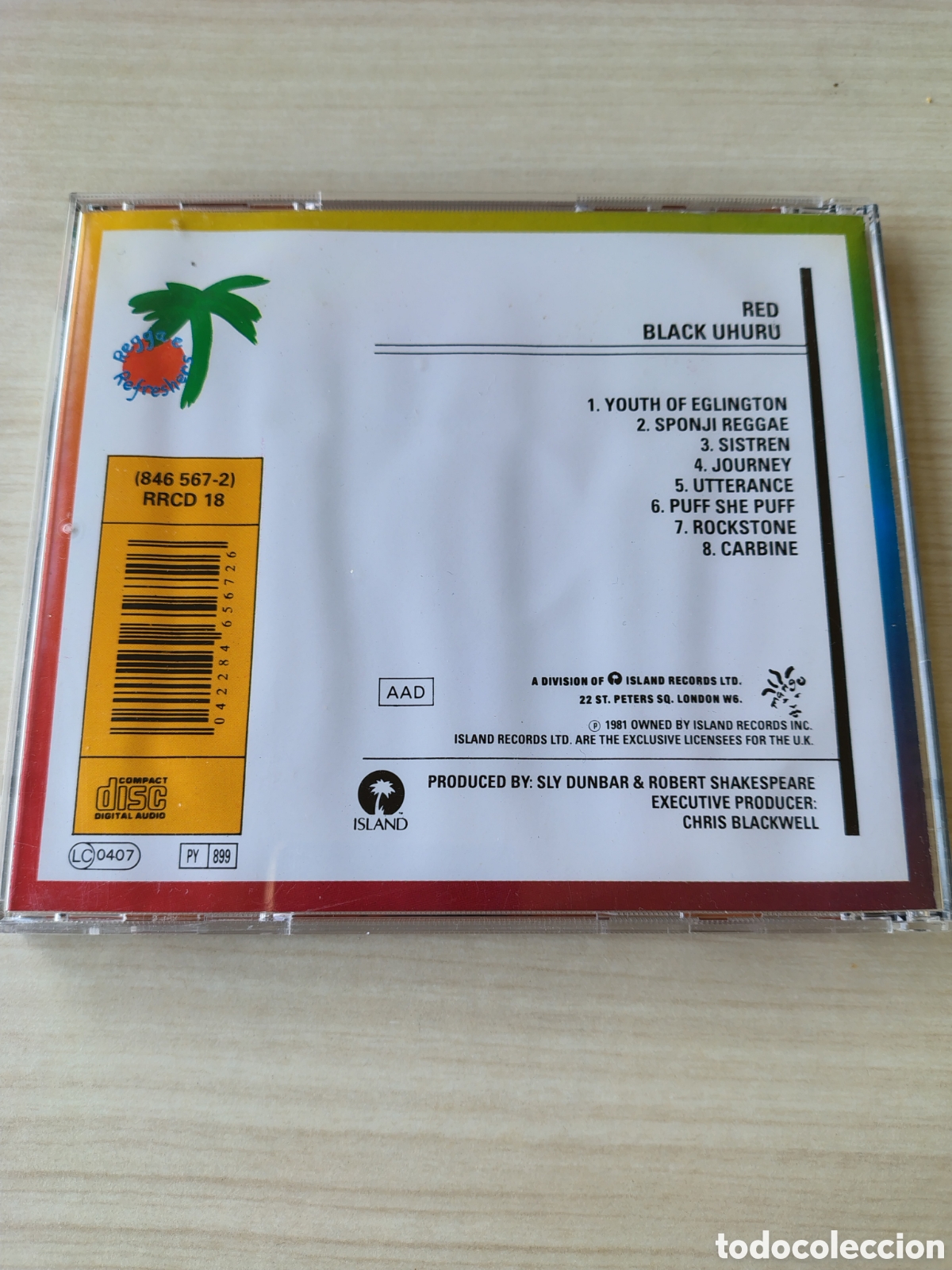 CDs de m&uacute;sica: BLACK UHURU Red ( 1981 ISLAND MANGO) - Foto 3