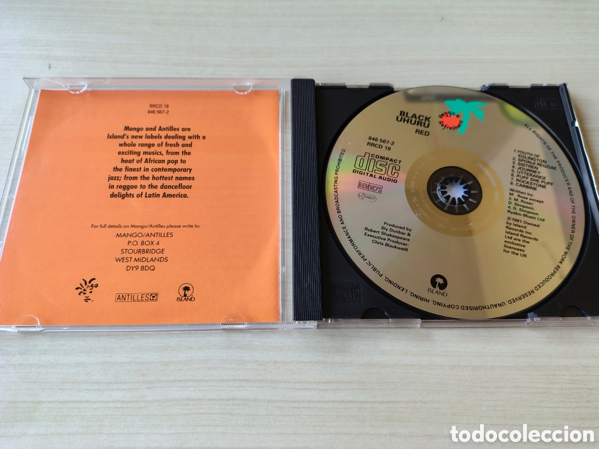 CDs de m&uacute;sica: BLACK UHURU Red ( 1981 ISLAND MANGO) - Foto 4