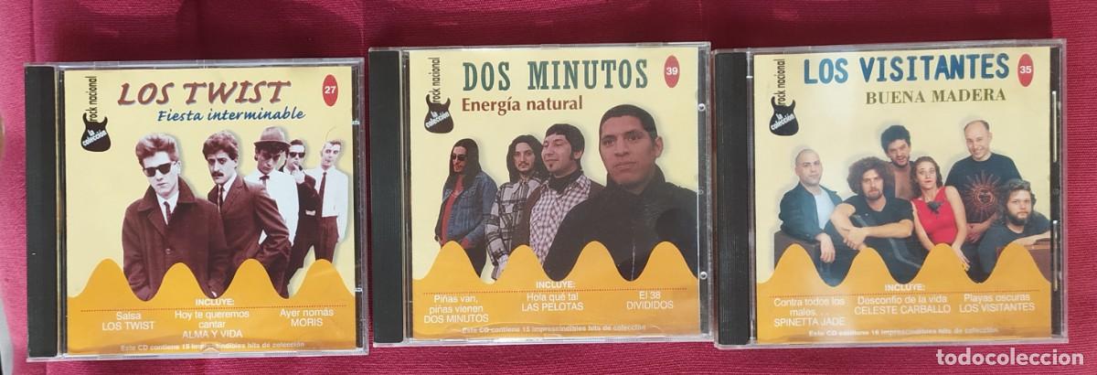 CDs de m&uacute;sica: Lote 3 cds rock argentino. n&uacute;meros 27, 35 y 39. Los twist, los visitantes, virus, litto Nebbia