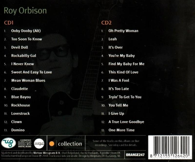CDs de m&uacute;sica: [DOBLE CD]. ROY ORBISON. COLLECTION. RECOPILATORIO. - Foto 2
