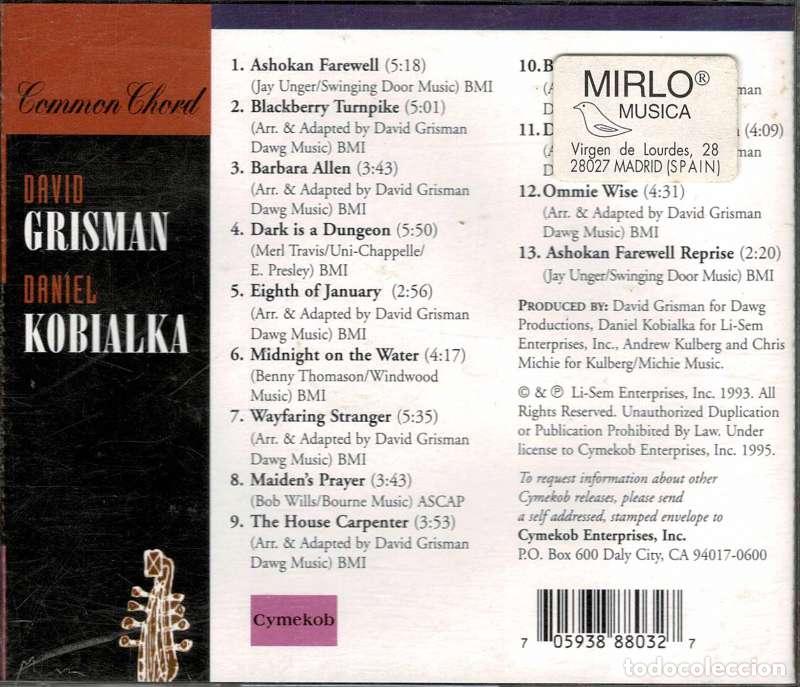 CDs de m&uacute;sica: David Grisman, Daniel Kobialka - Common Chord. CD - Foto 2