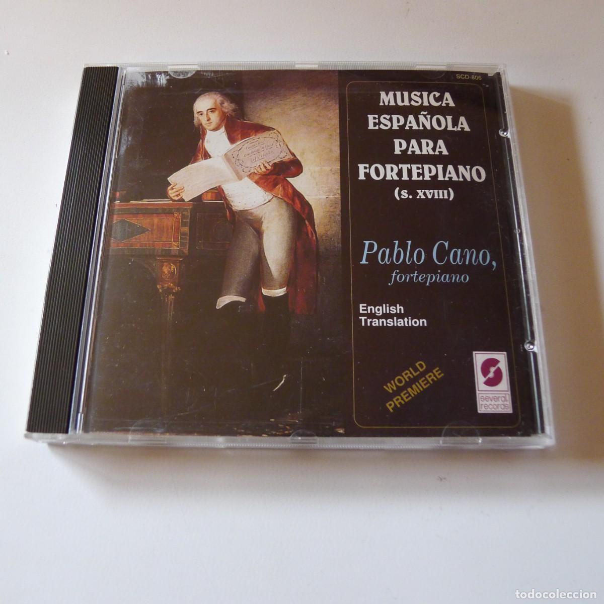 CDs de m&uacute;sica: Pablo Cano &ndash; M&uacute;sica Espa&ntilde;ola para Fortepiano, s. XVIII CD