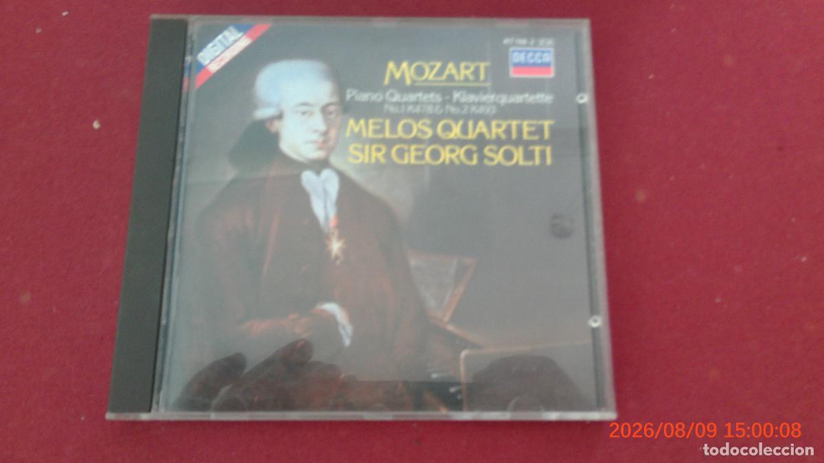 CDs de m&uacute;sica: CD. Mozart / Melos Quartet, Sir Georg Solti &ndash; Piano Quartets No.1 K478 & No.2 K493