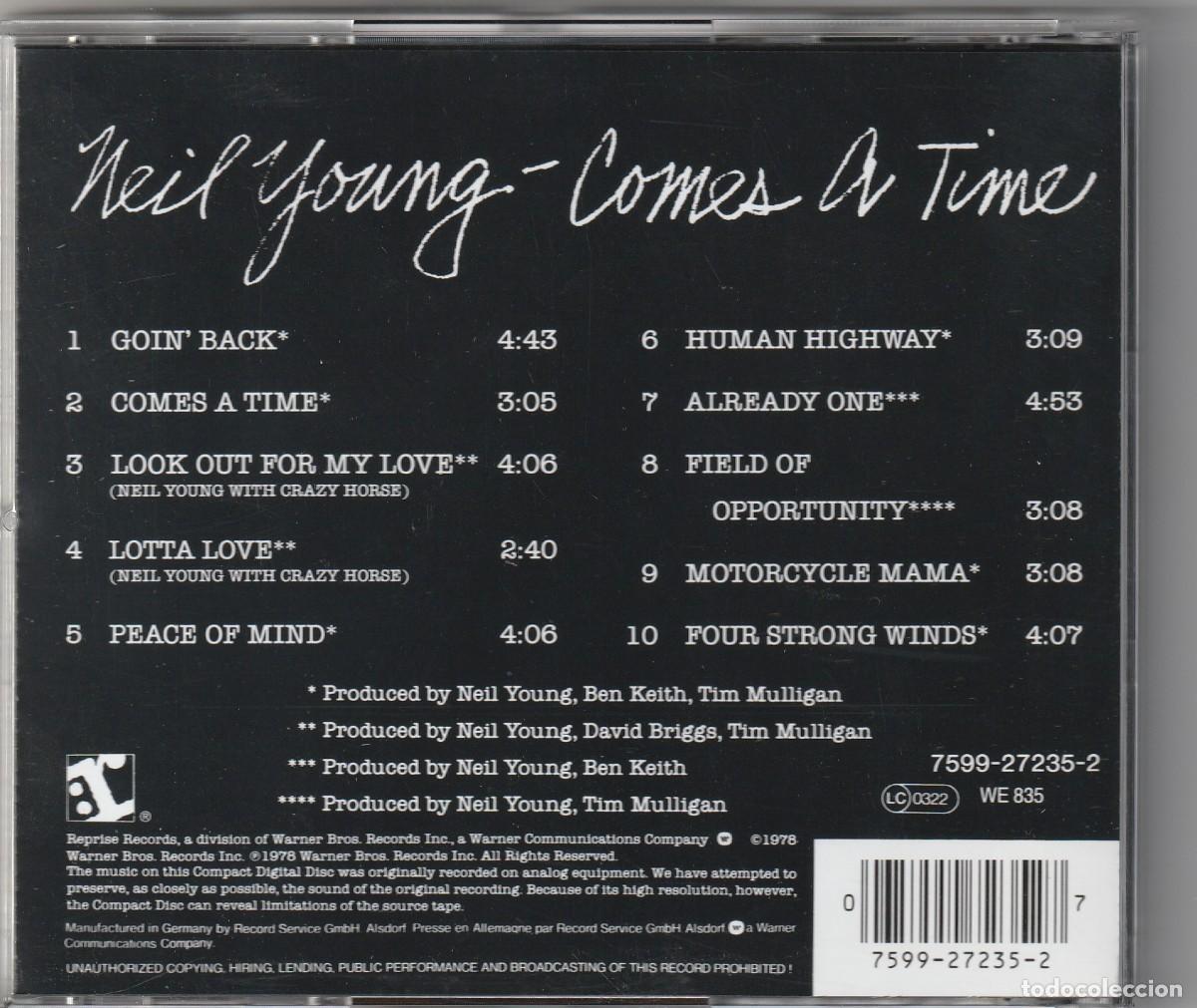 CDs de m&uacute;sica: NEIL YOUNG - COMES A TIME (CD REPRISE) - Foto 2