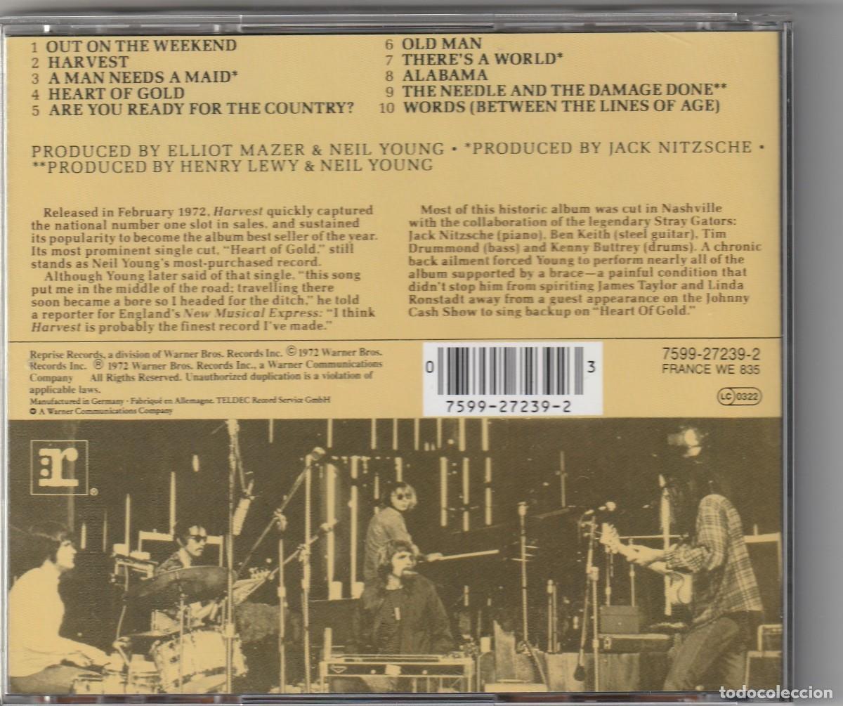 CDs de m&uacute;sica: NEIL YOUNG - HARVEST (CD REPRISE) - Foto 2