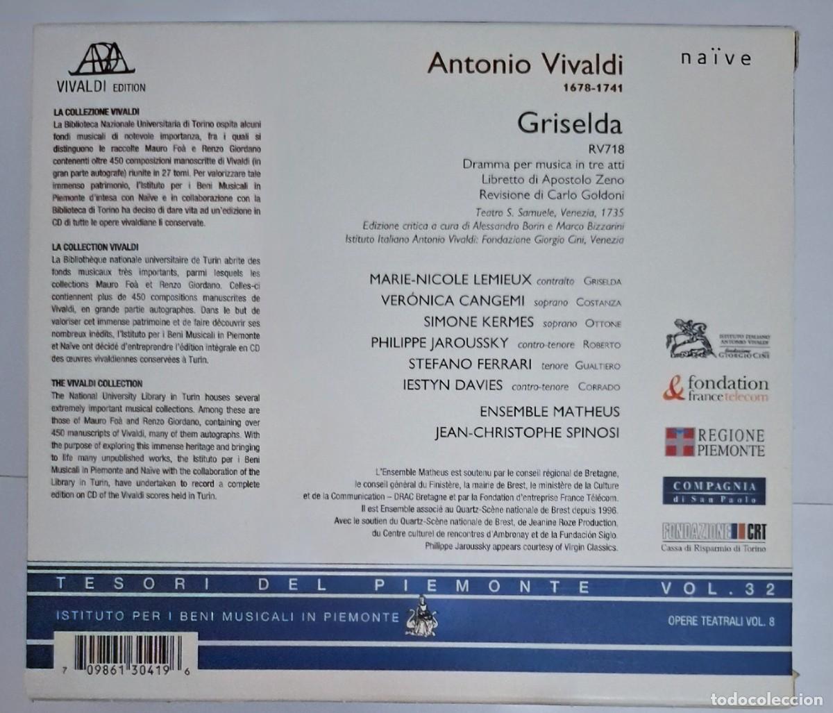 CDs de m&uacute;sica: VIVALDI: GRISELDA (3 CD AUDIO) - Foto 4