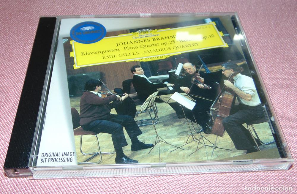 CDs de m&uacute;sica: JOHANNES BRAHMS - PIANO QUARTET OP. 25 - BALLADEN OP. 10 - AMADEUS QUARTET - EMIL GILELS - CD ALBUM
