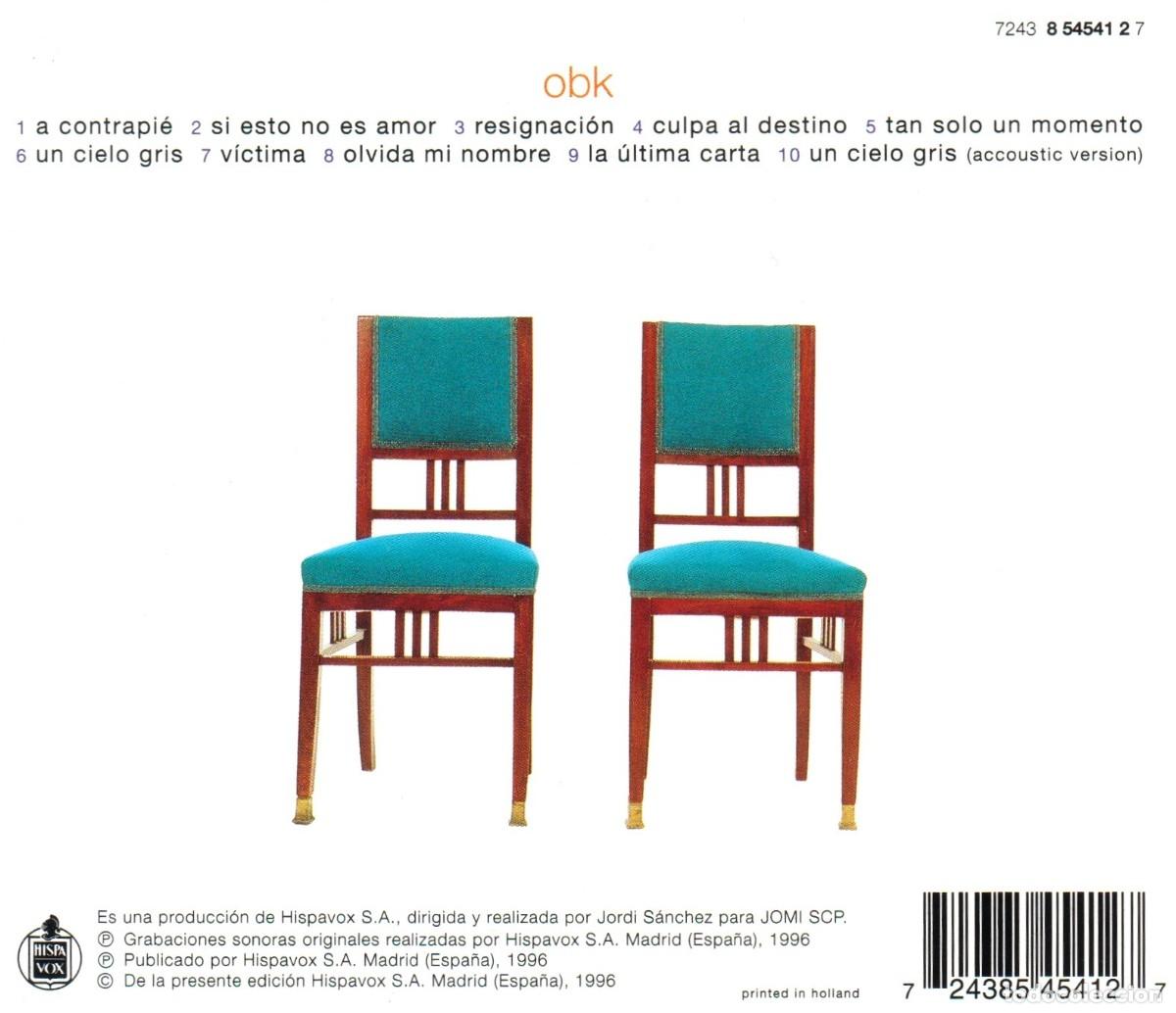 CDs de m&uacute;sica: OBK. DONDE EL CORAZON NOS LLEVE. CD. - Foto 2