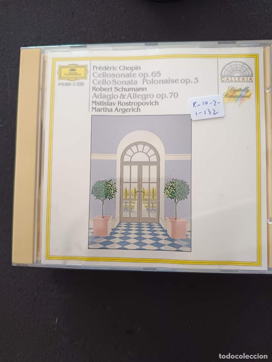CDs de m&uacute;sica: CHOPIN: CELLOSONATE OP 65 / POLONAISE OP 3. SCHUMANN: ADAGIO & ALLEGRO, OP 70. PIANO: MARTHA ARGERIC