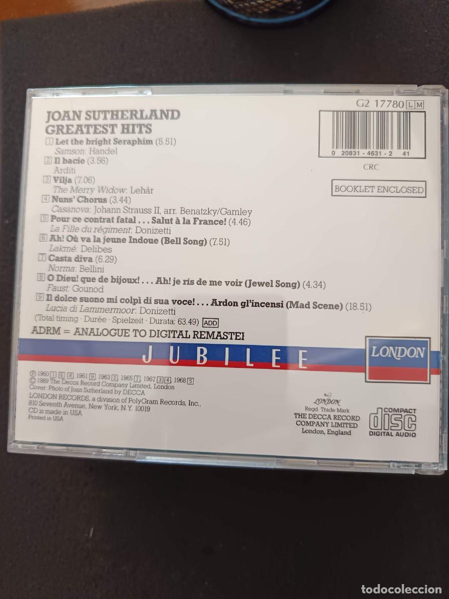 CDs de m&uacute;sica: JOAN SUTHERLAND. GREATEST HITS - Foto 2
